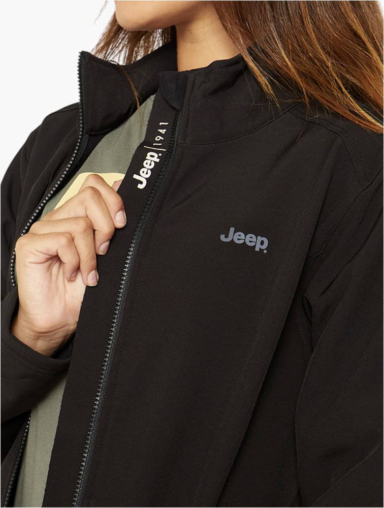 MyRunway | Shop Jeep Black Softshell Jacket for Women from